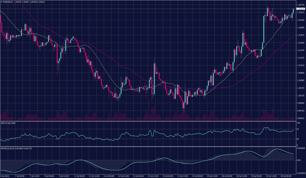 Eurozone Inflation Hit 8.6% pushing euro to slip 0.08% after adding around 0.6% overnight for the second day of gains.